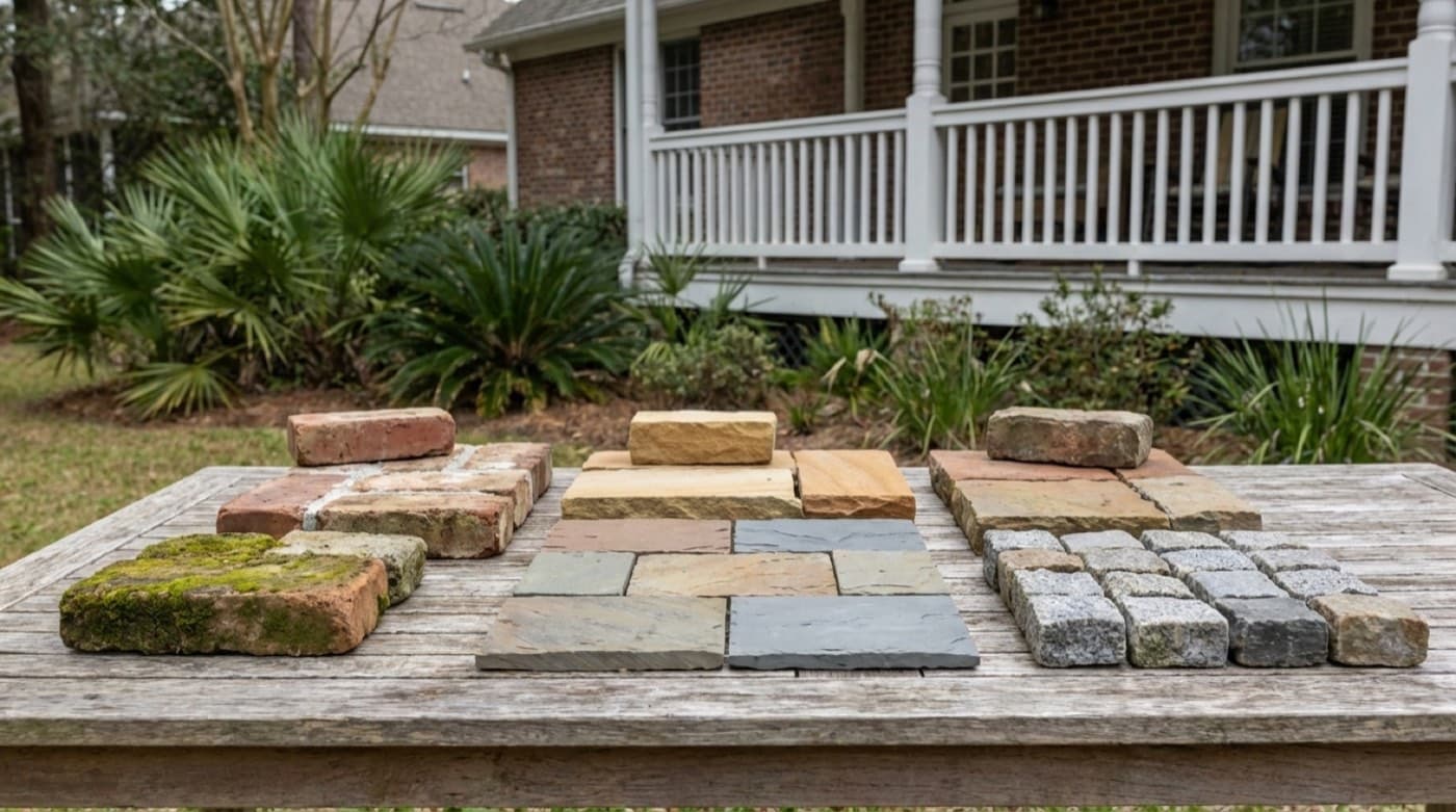 Paver base preparation with compacted layers and tools